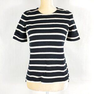 Madewell Stripe Wool Short Sleeve Knit Shirt Size XS Coastal Classic Preppy Chic
